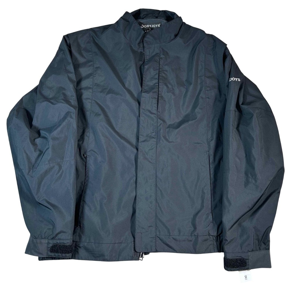 DryJoys Golf Jacket Full Zip Gray Lightweight Rain Wind Mens Size XL